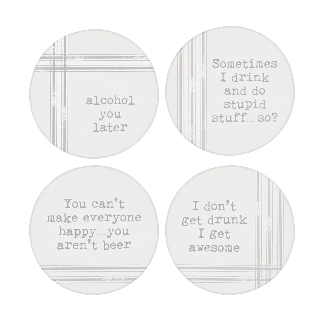 Drunk Affirmations - Coaster Set