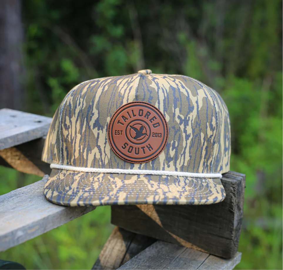 Bottomland Camo — Duck leather Hat