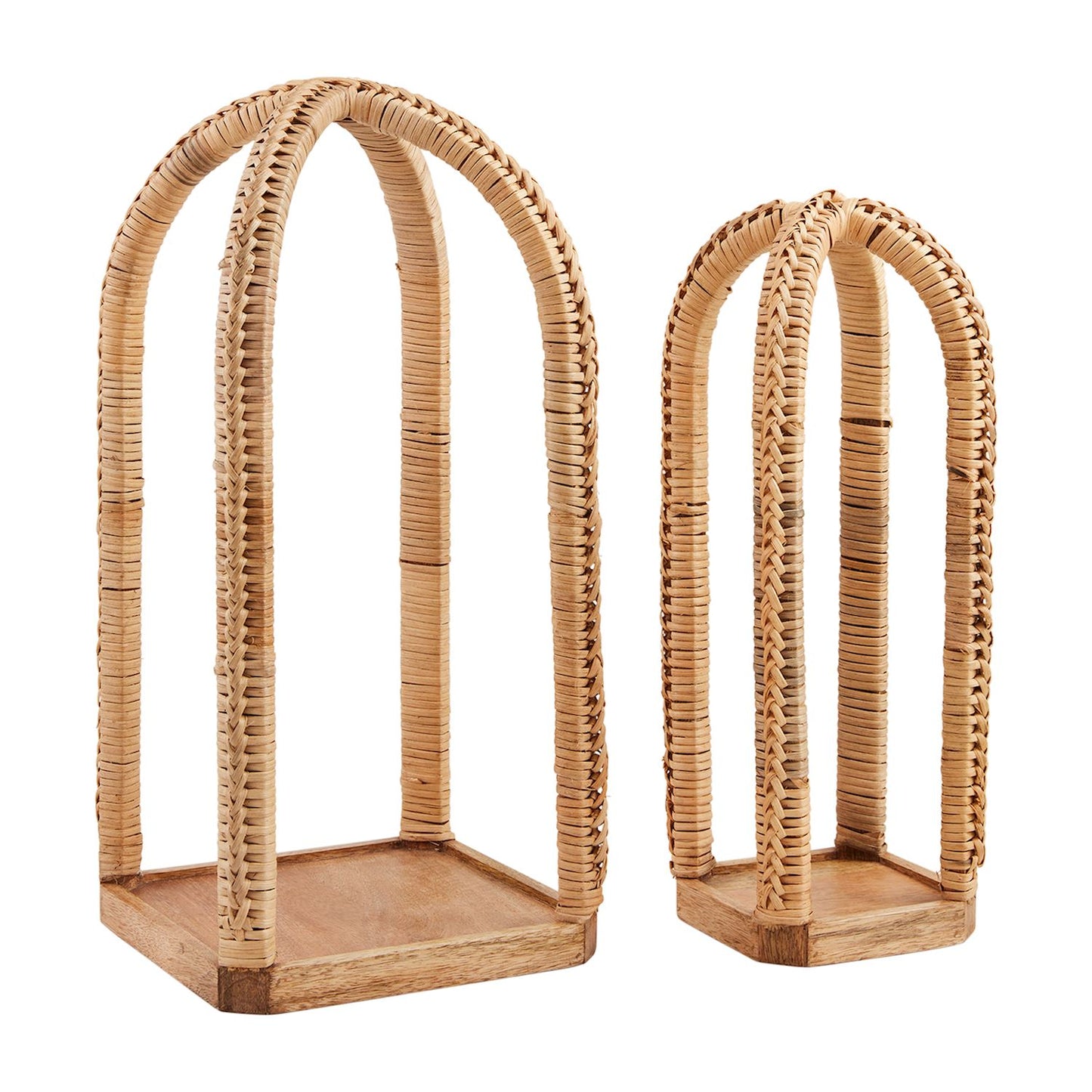 Braided Rattan Lanterns