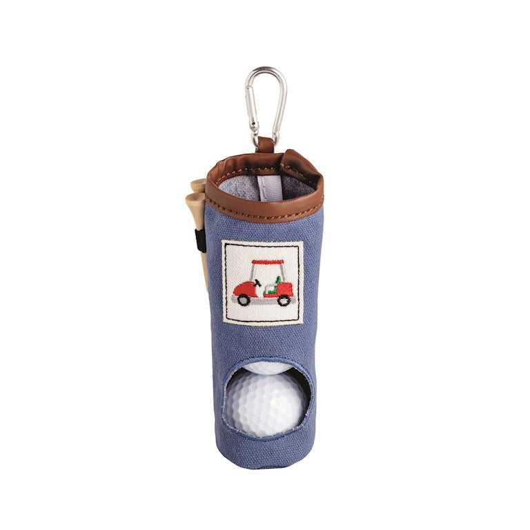 Green Embroidered Golf Keychain