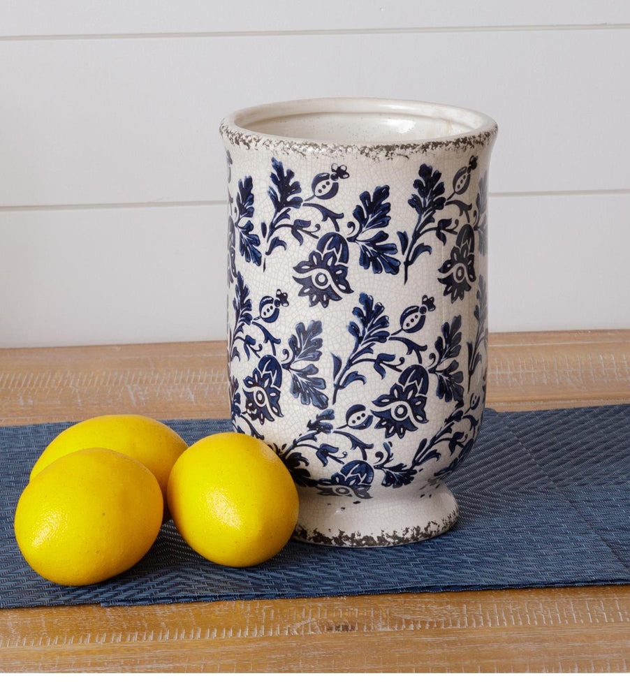 Blue Floral Vase