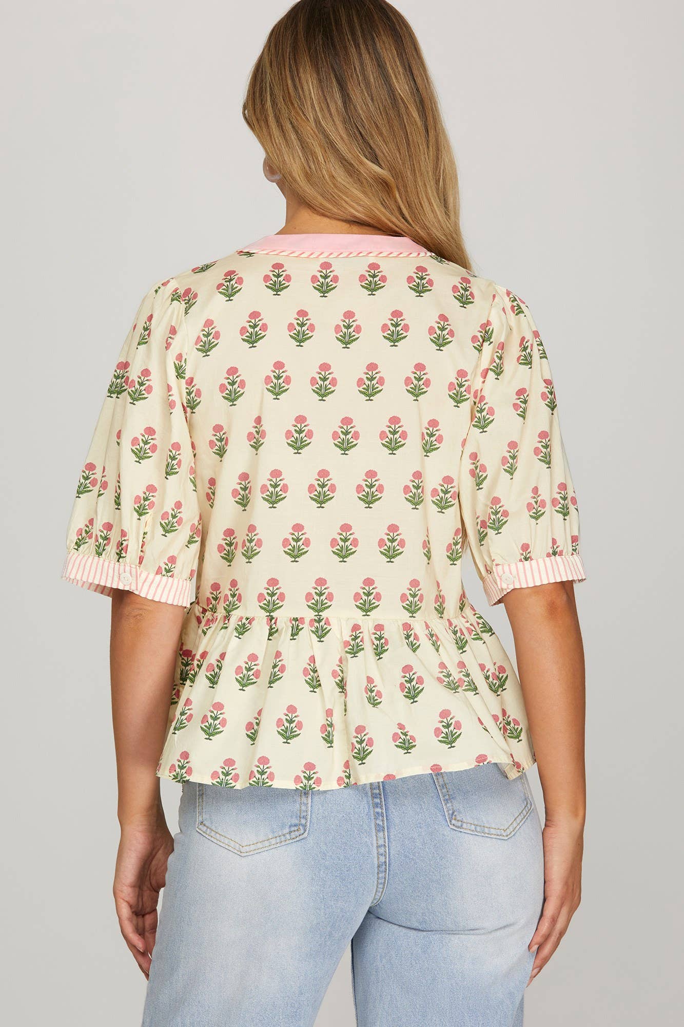 Peony Print Top