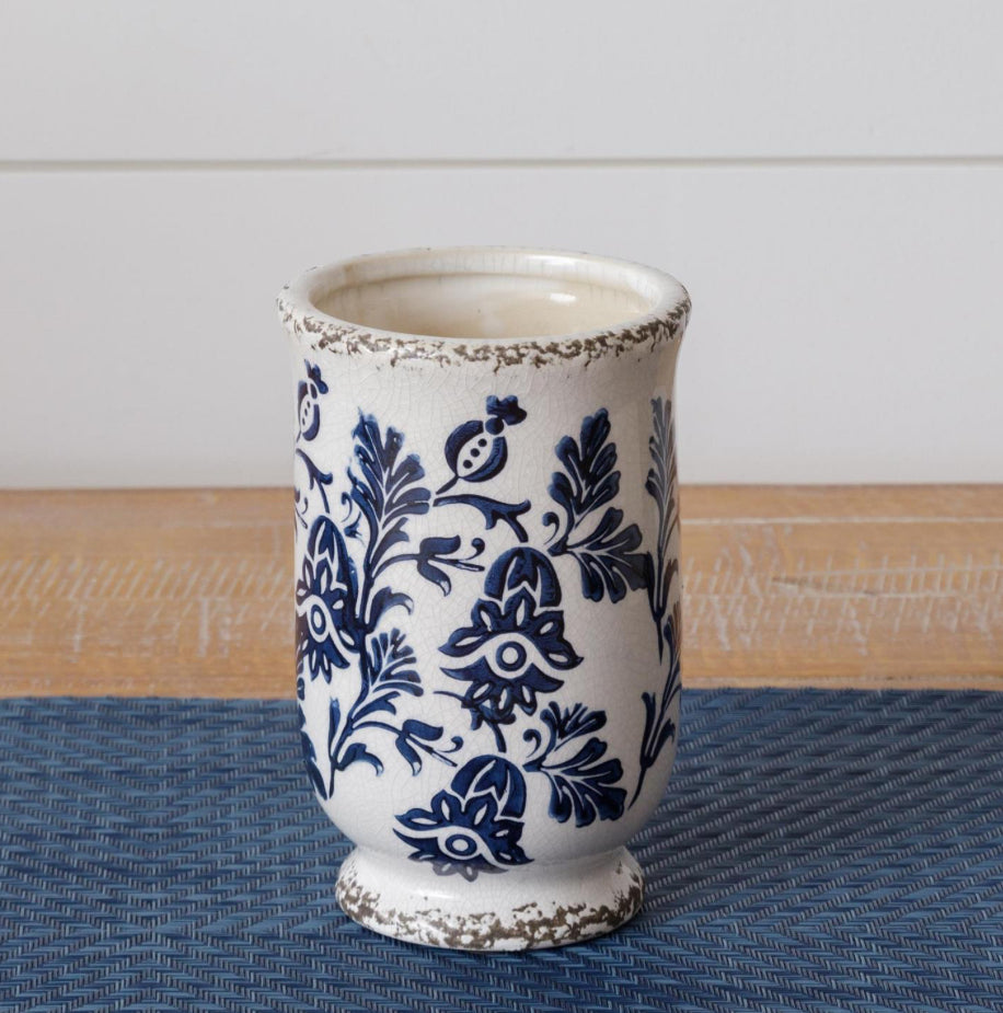 Blue Floral Vase