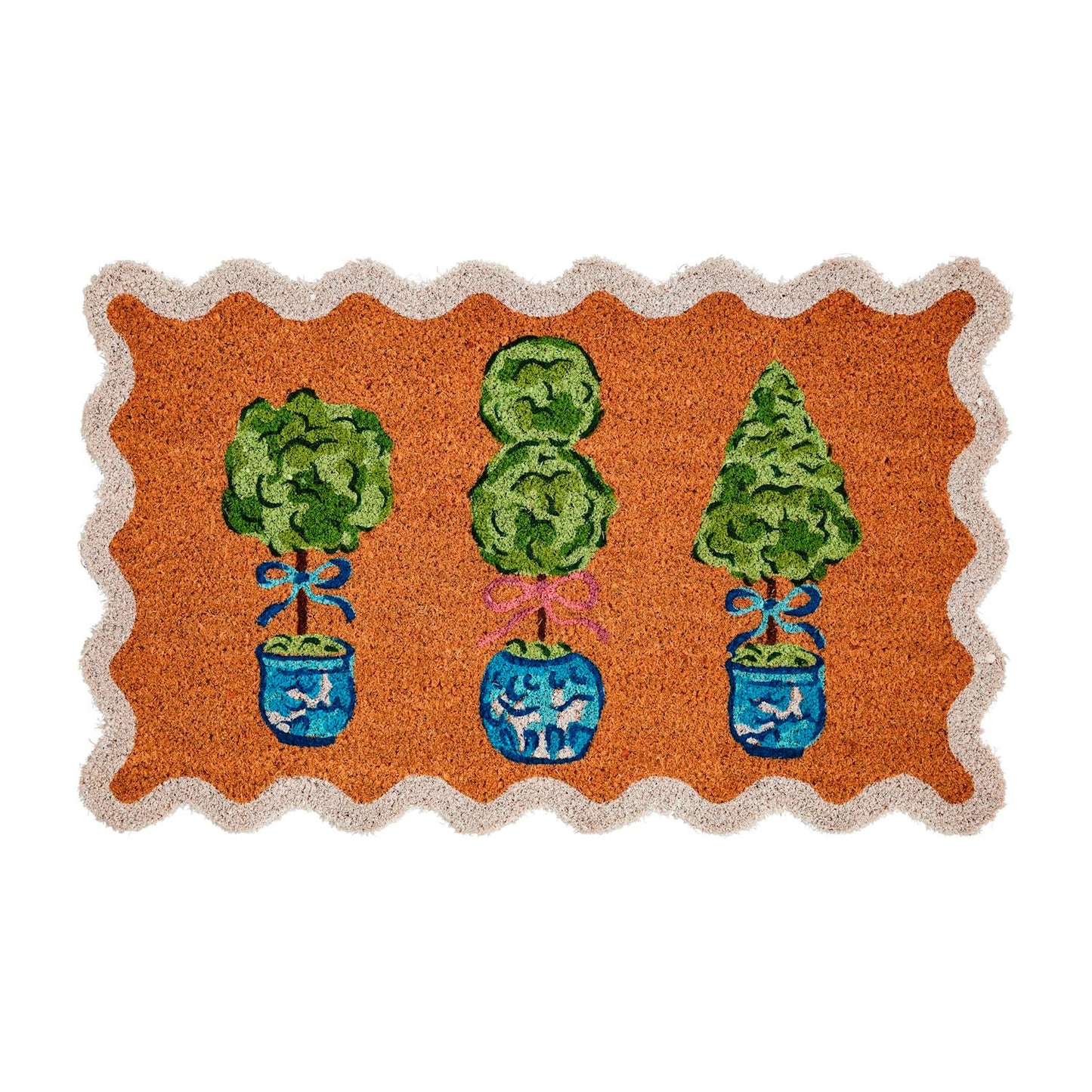 Scalloped Topiary Door Mat