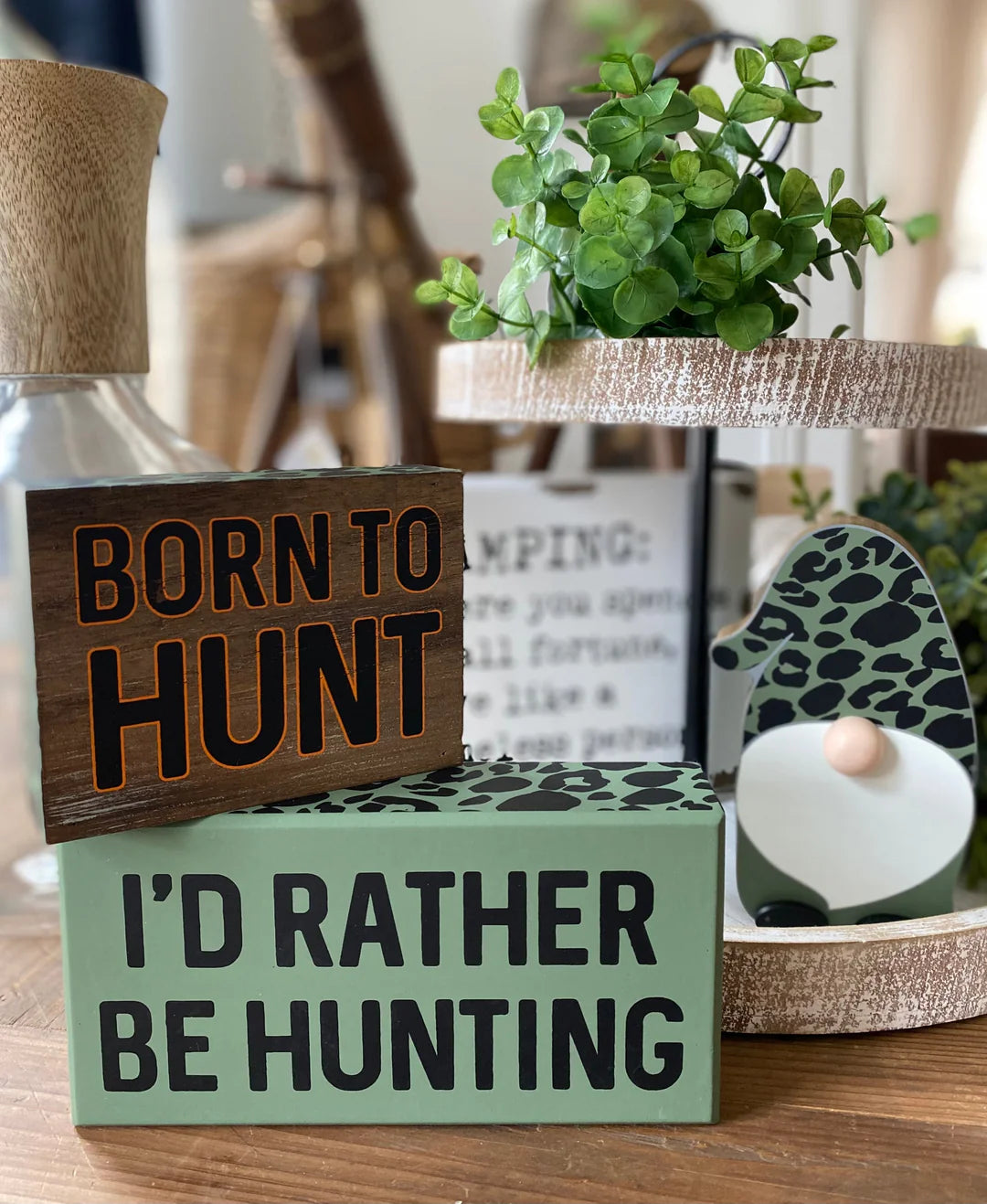Born to Hunt Wood Box Sign