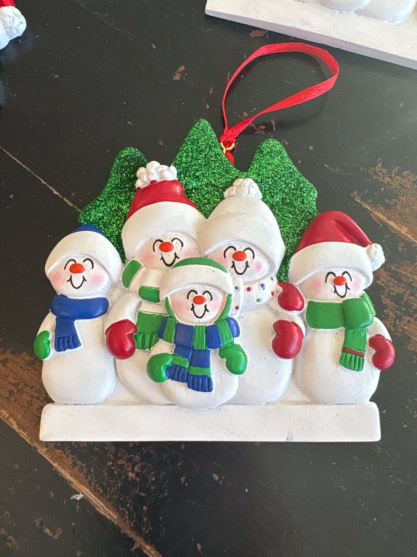 Snowmen Family Custom Ornament — 5 Snowmen