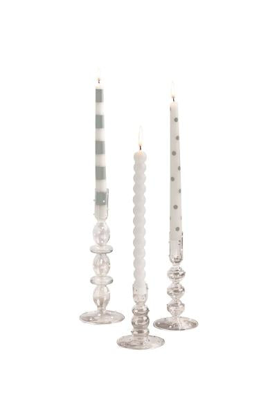 Blue & White Taper Candles