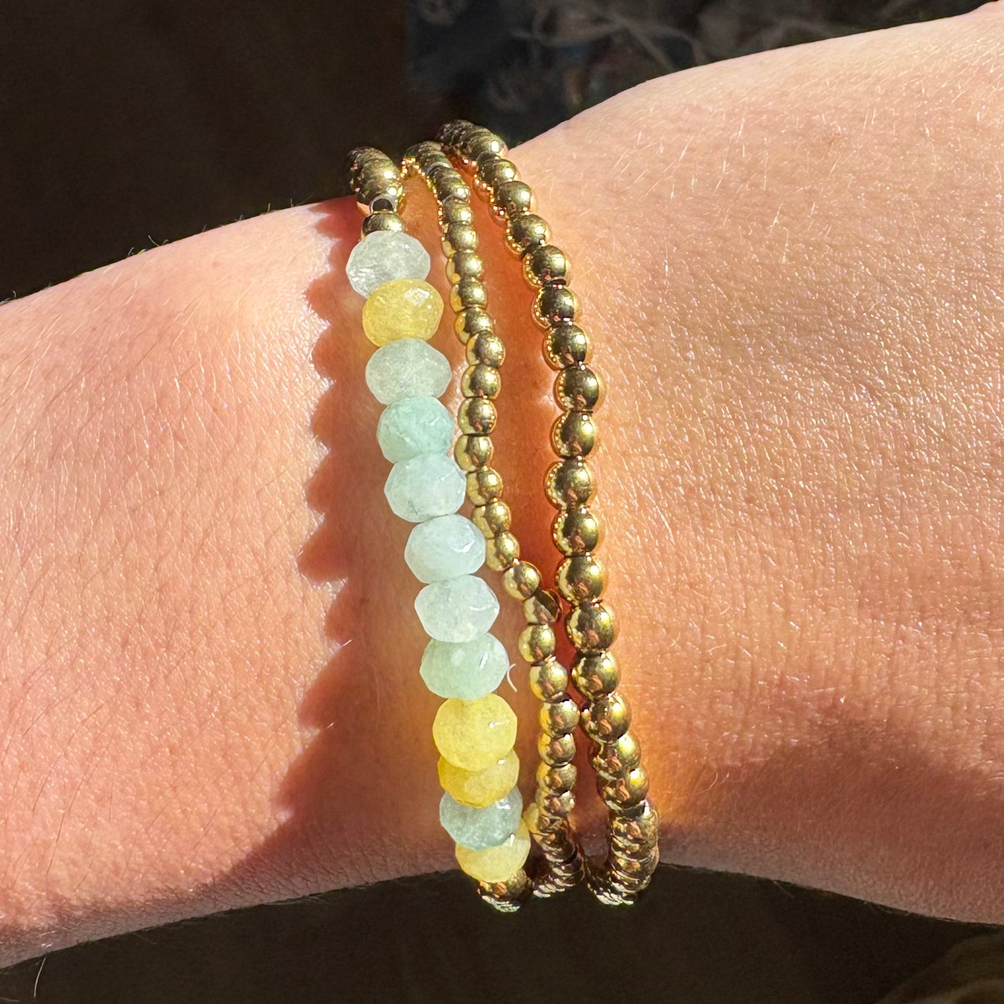 Amazonite Waterproof Bracelet Stack