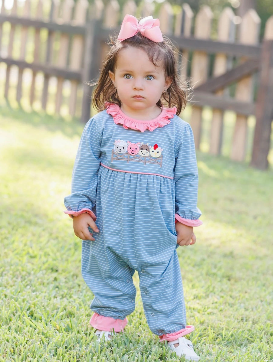 Farm Friends Romper — Girls