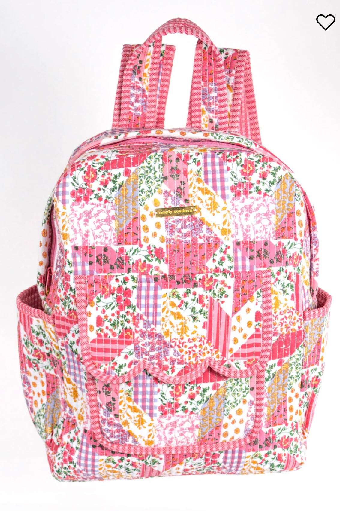 Floral Quilted Backpack