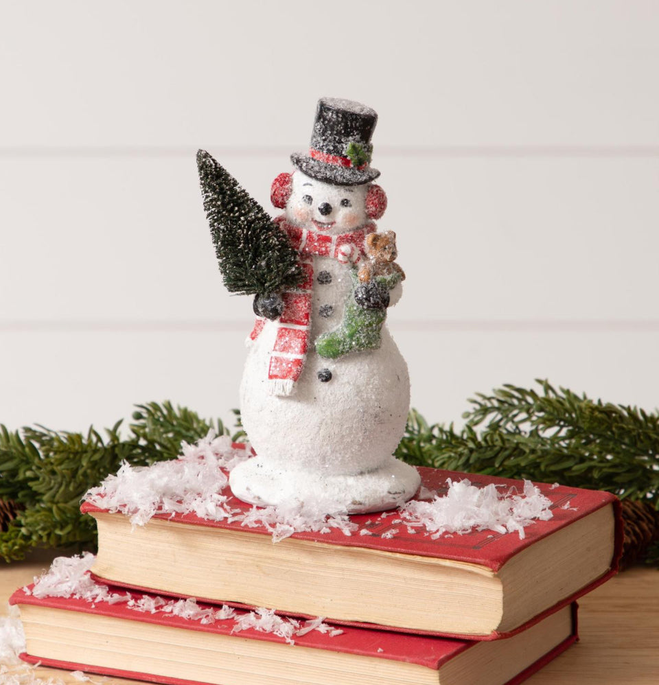 Glittery Vintage Snowman