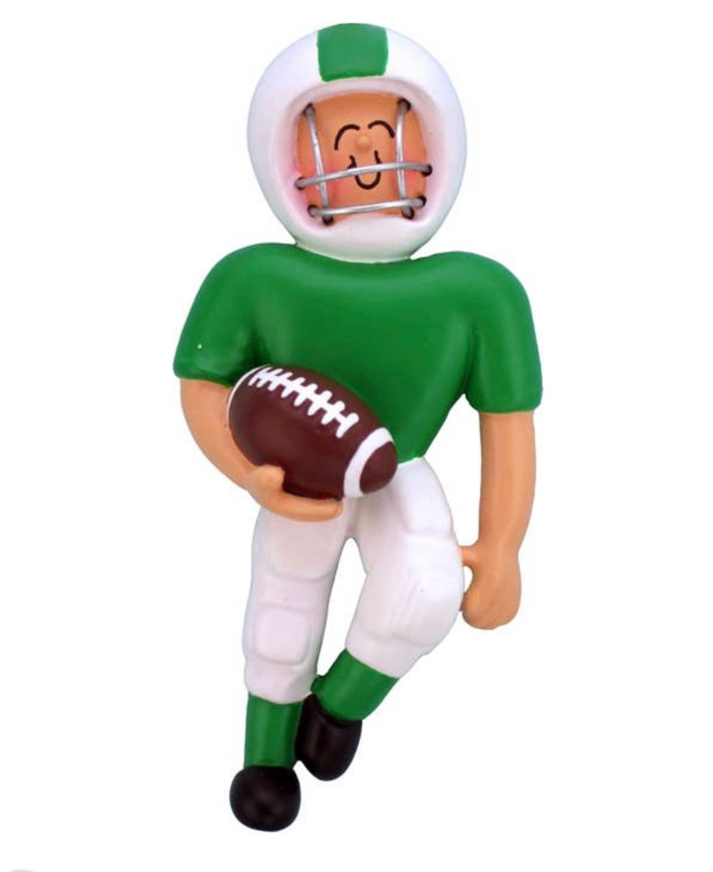 Football Player Custom Ornament — Green