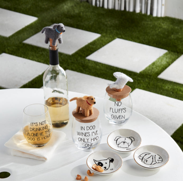 Dog Mom Wine Glass & Topper Sets