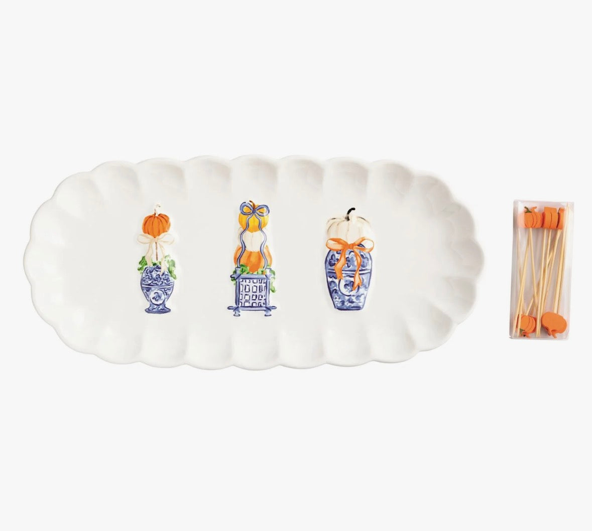 Pumpkin Topiary Hostess Set