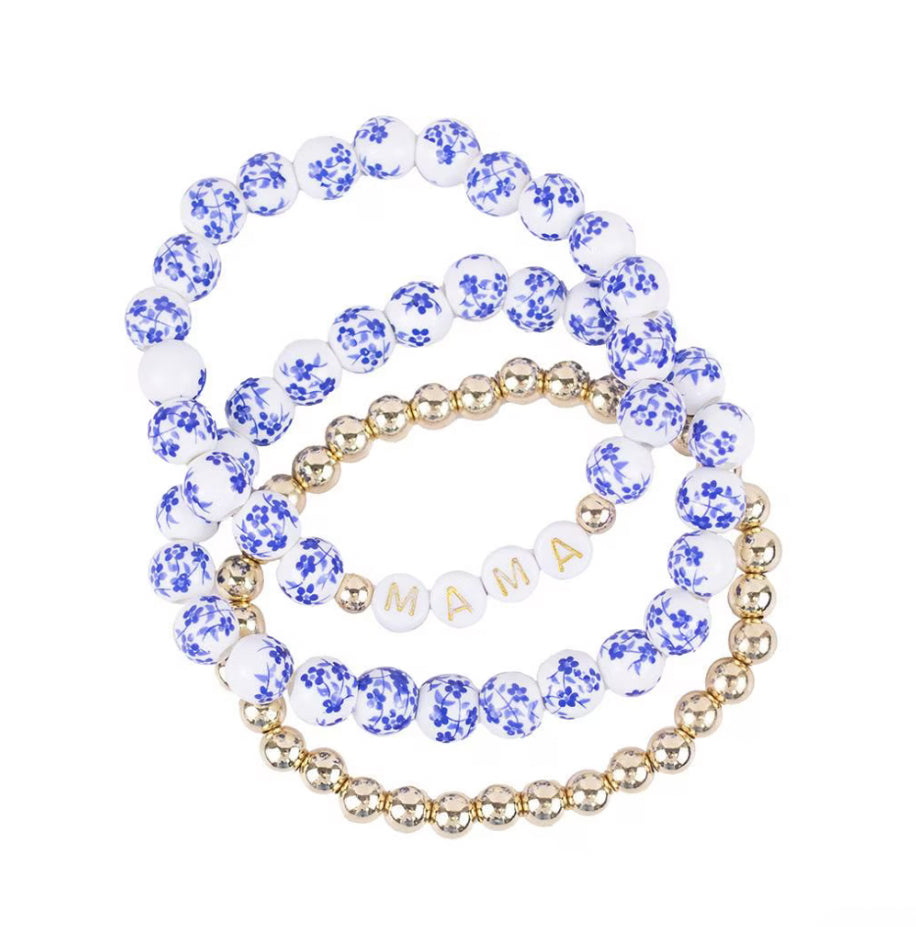 Mama Beaded Bracelet Stack