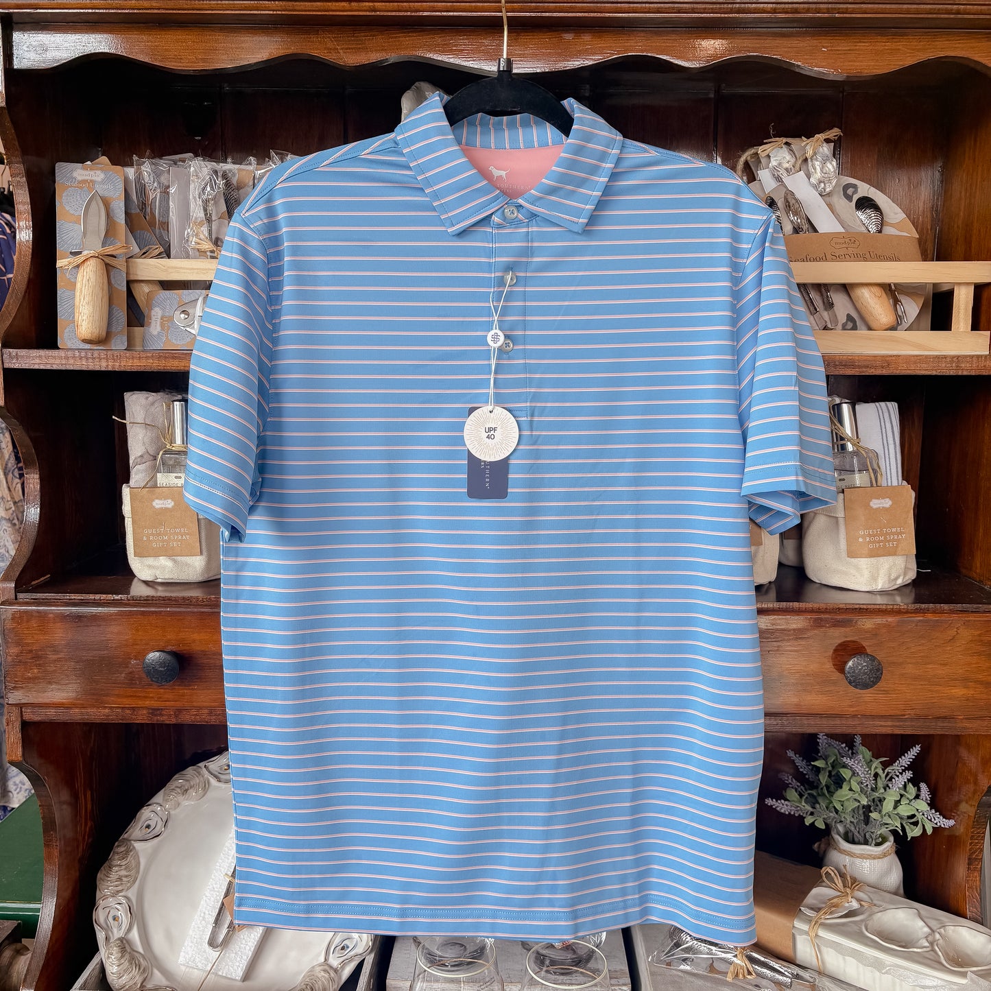 SS Blue Striped Polo