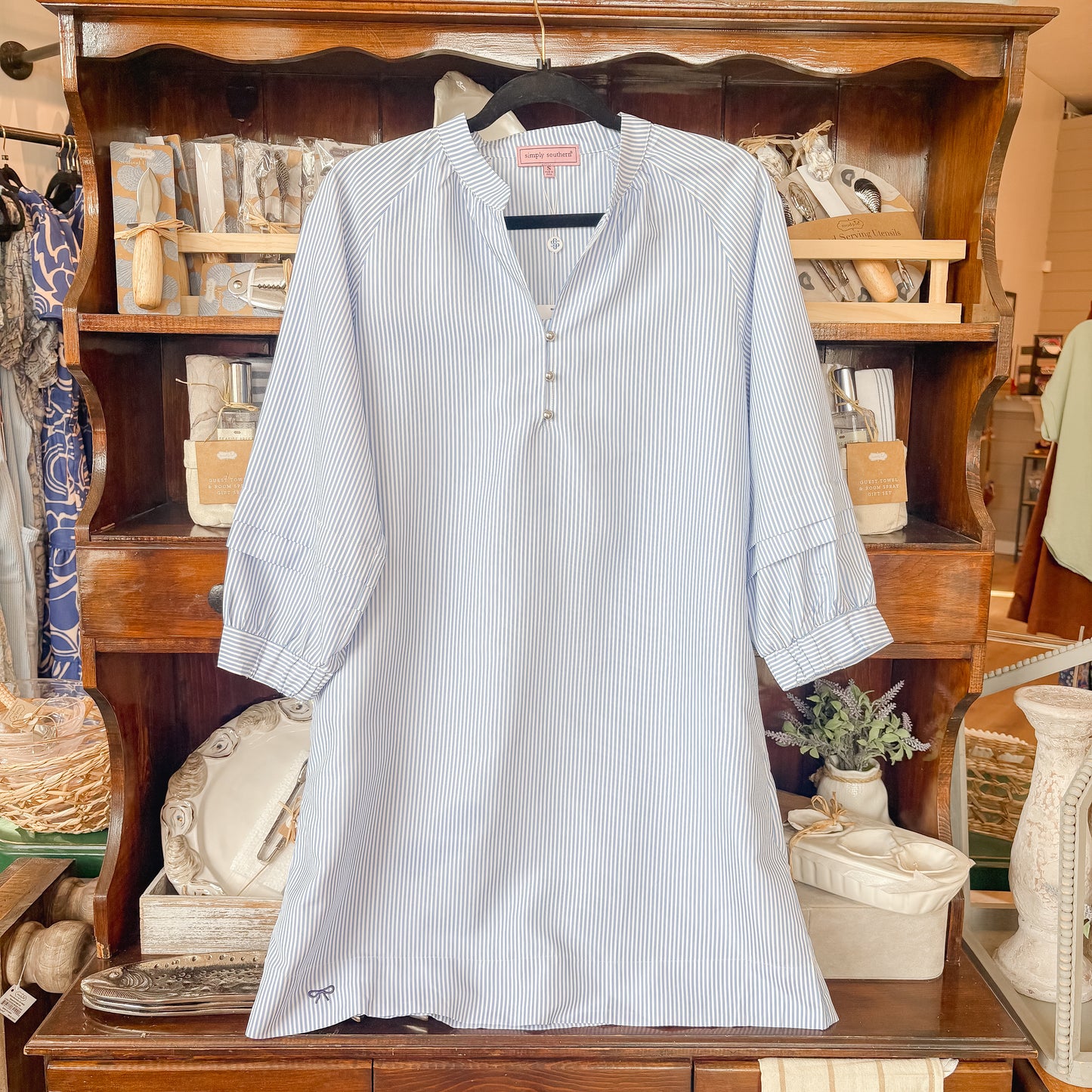 Seersucker Blues Dress