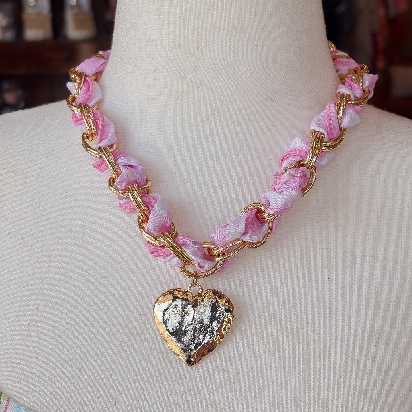 Gingham Scarf Necklaces