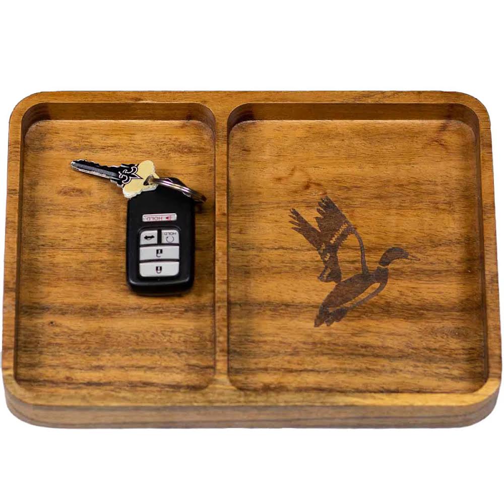 Assorted Etched Wood Valet Tray