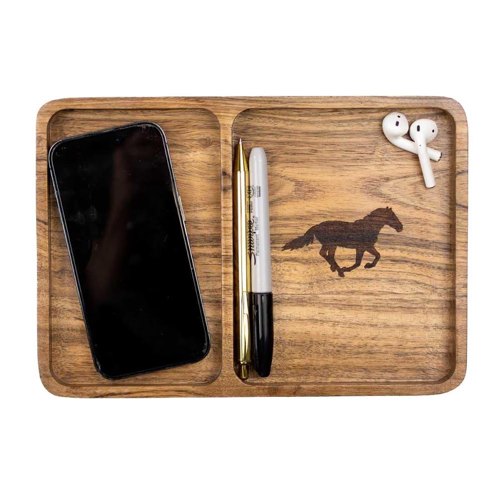 Assorted Etched Wood Valet Tray