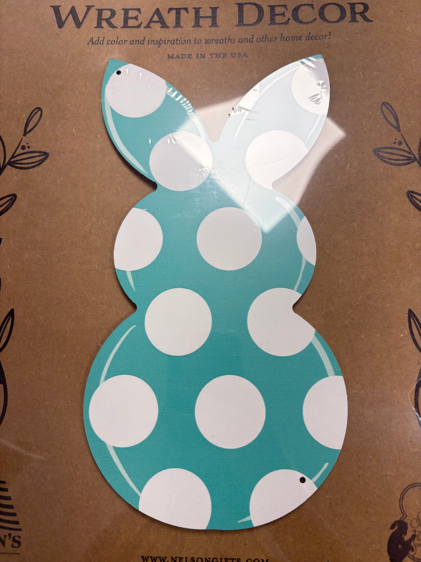 Polka-Bunny Wreath Decor