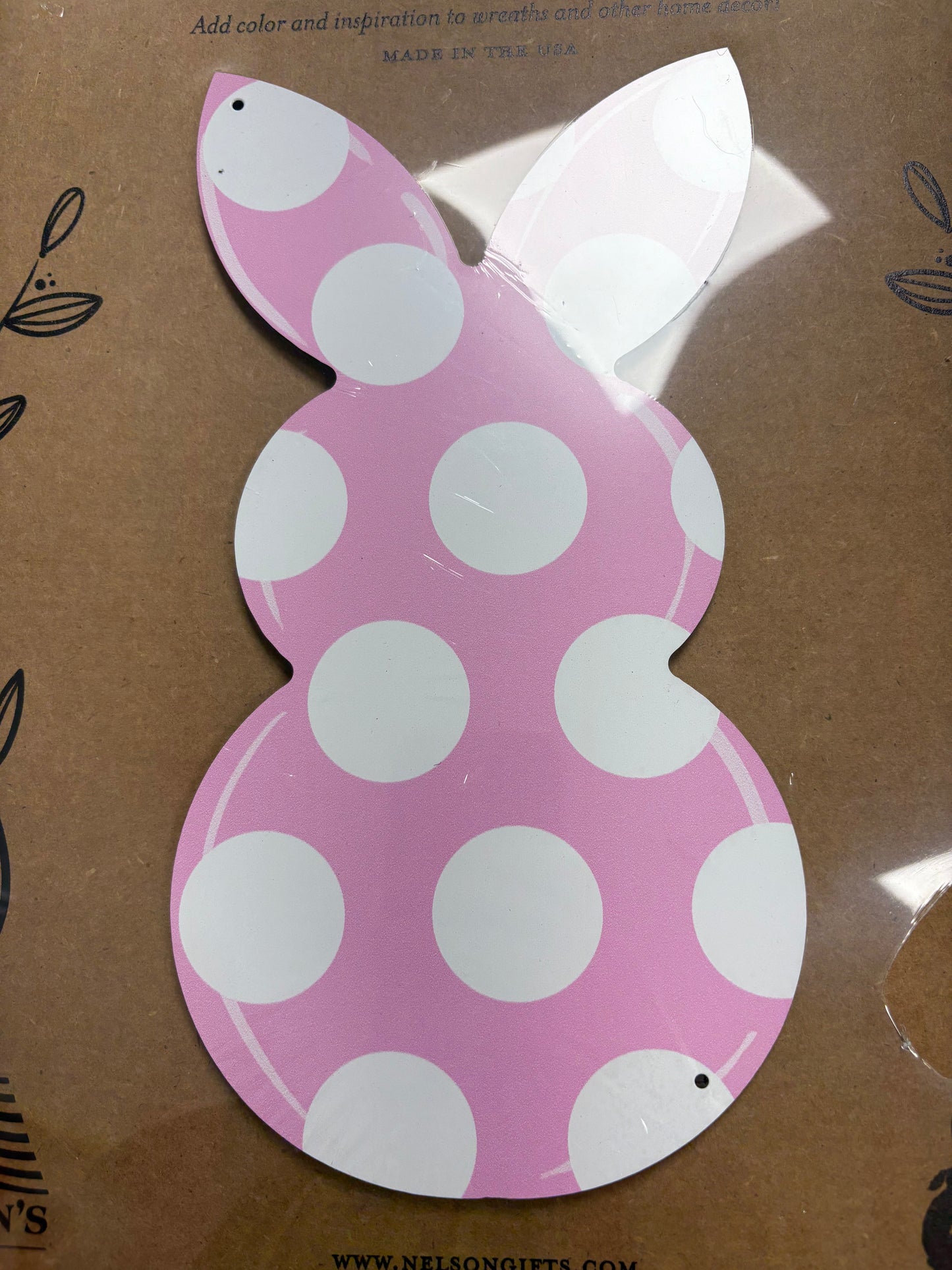 Polka-Bunny Wreath Decor