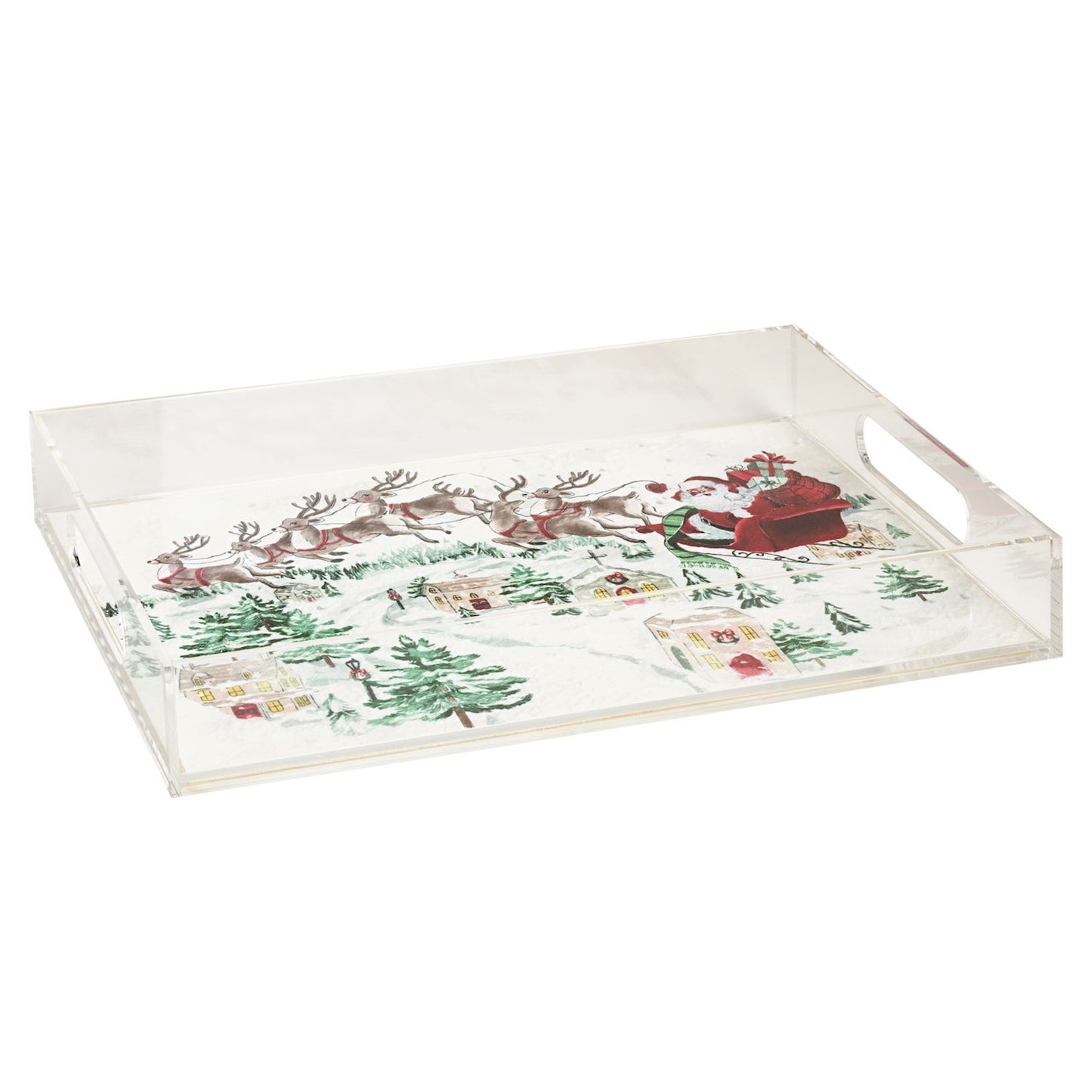 Santa Scene Acrylic Tray