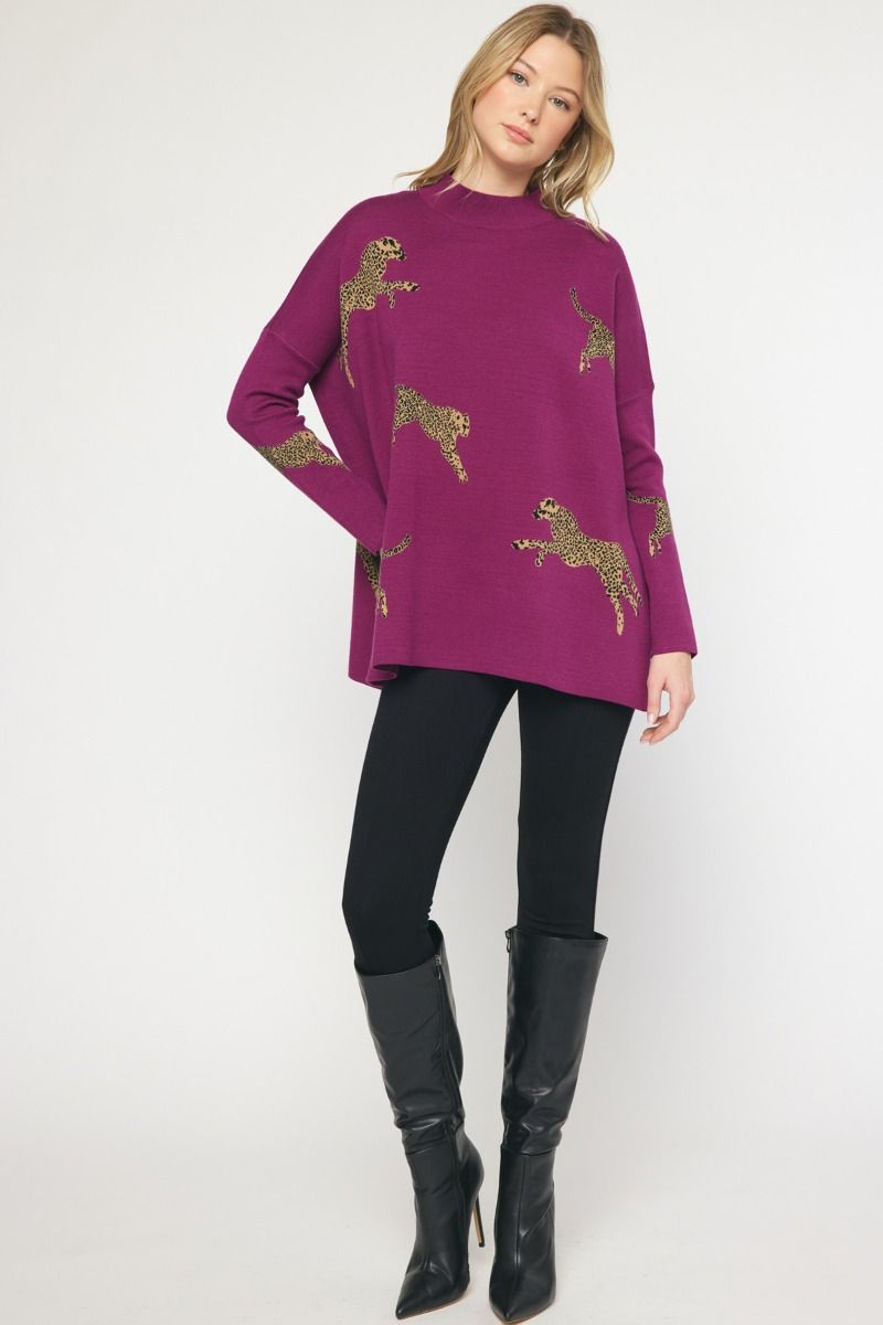 Lina Mock Neck Sweater