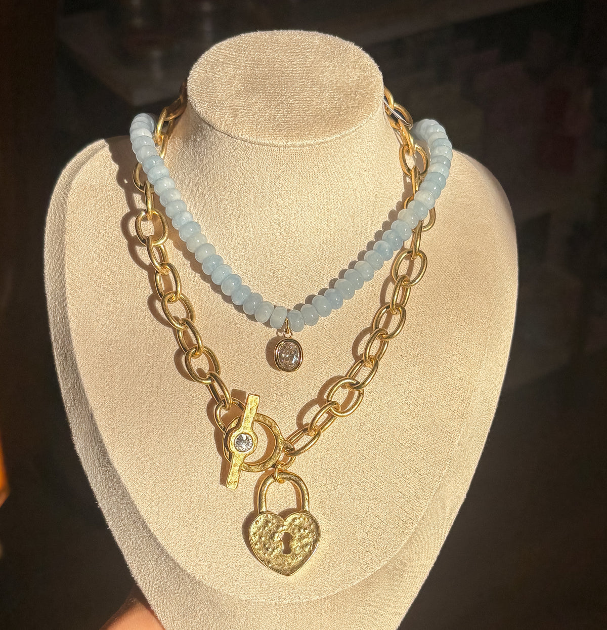 Chunky Diamond Locket Necklace