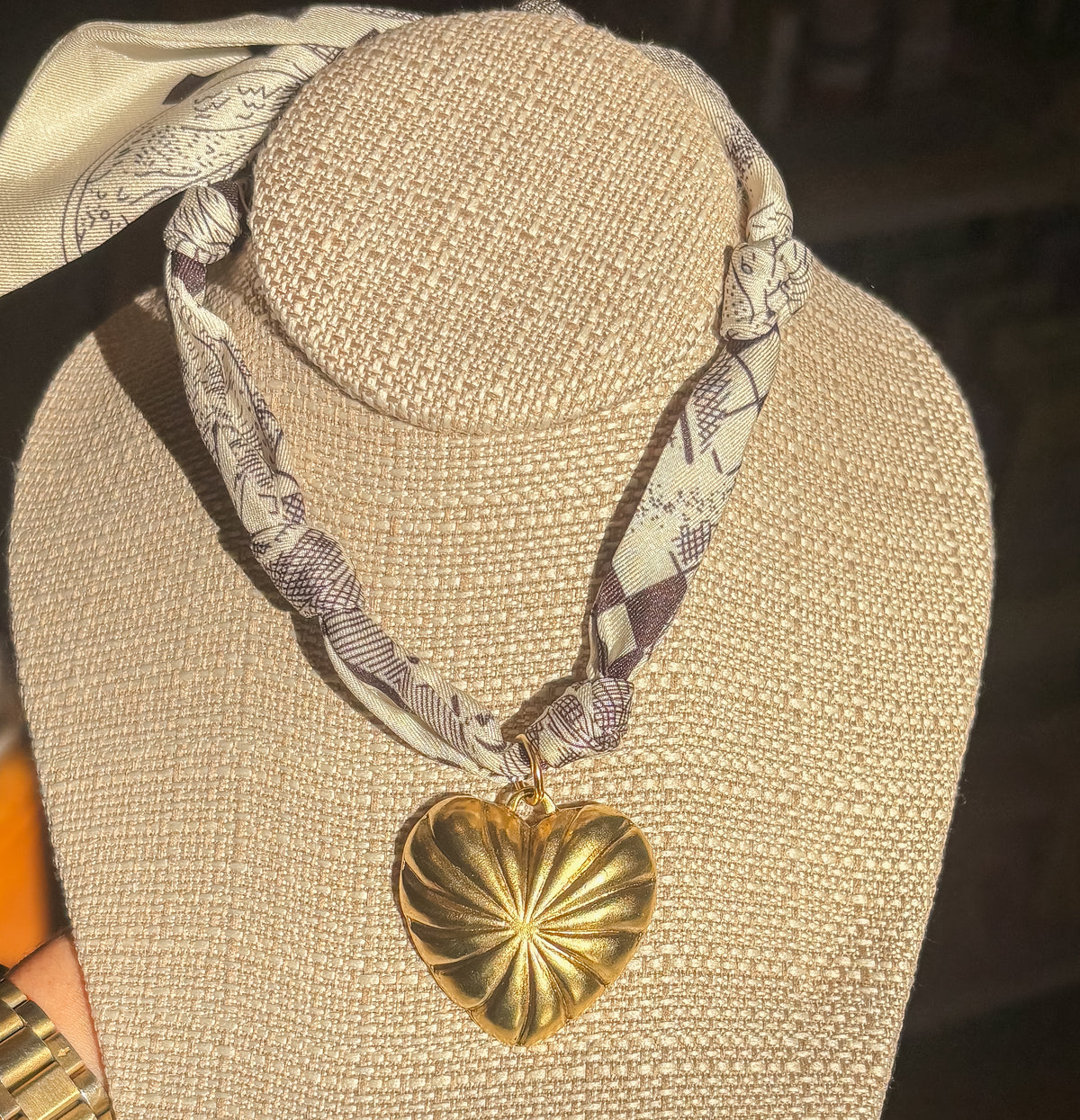 Heart Scarf Necklace
