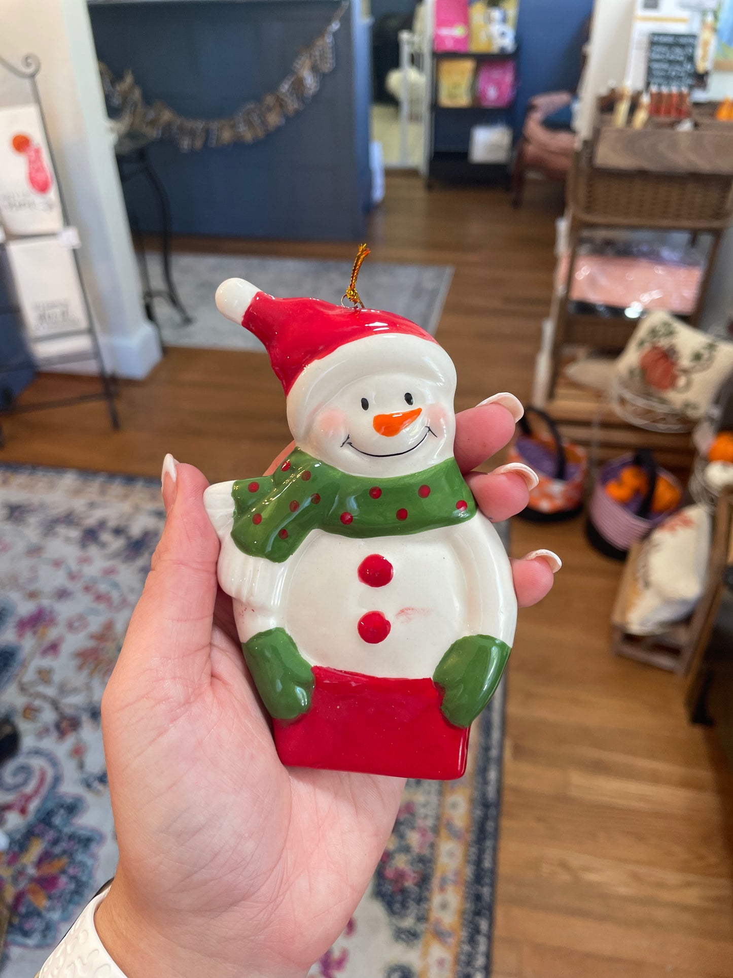 Assorted Ceramic Snowman Ornaments