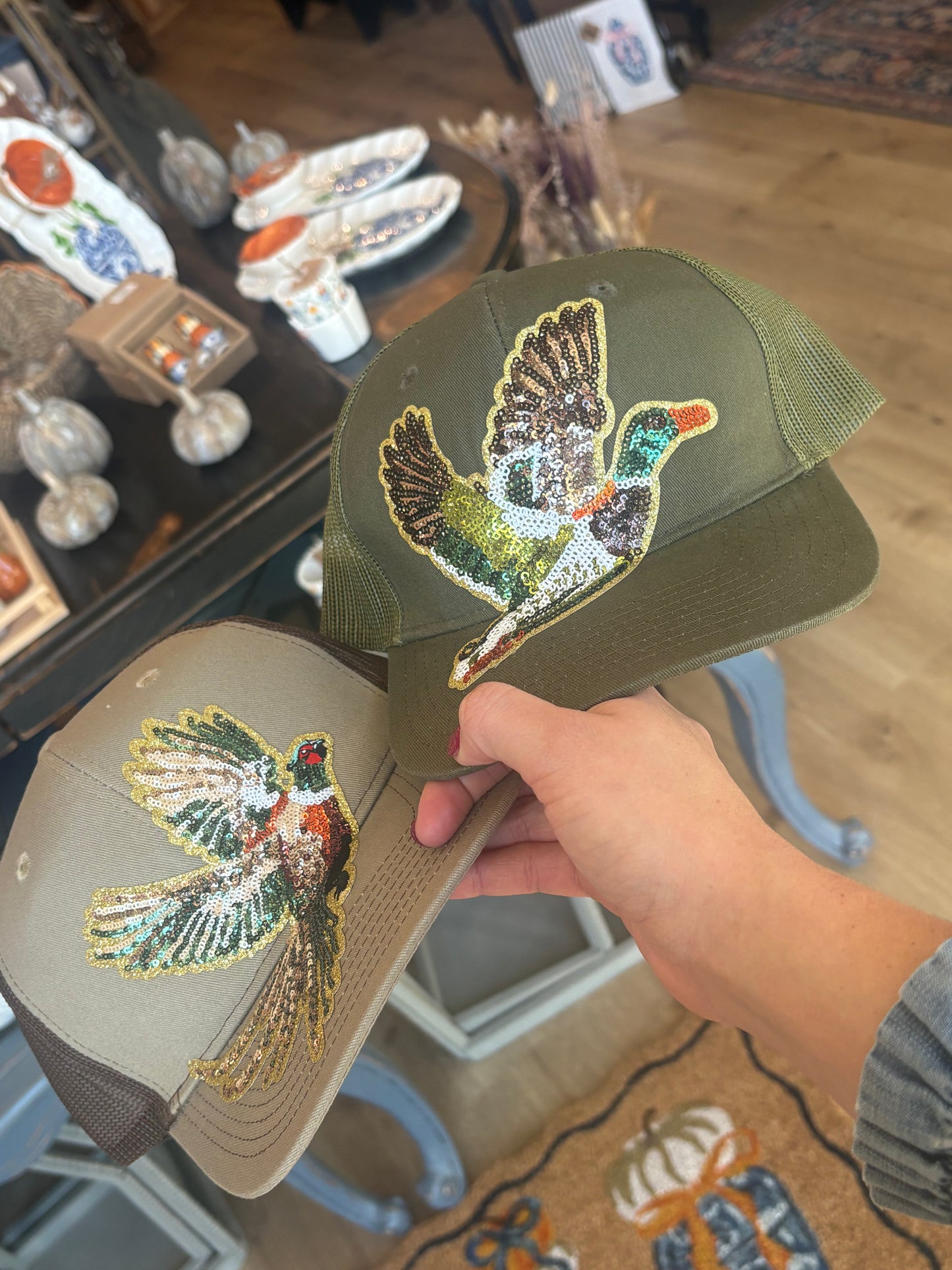 Sequin Bird Hats