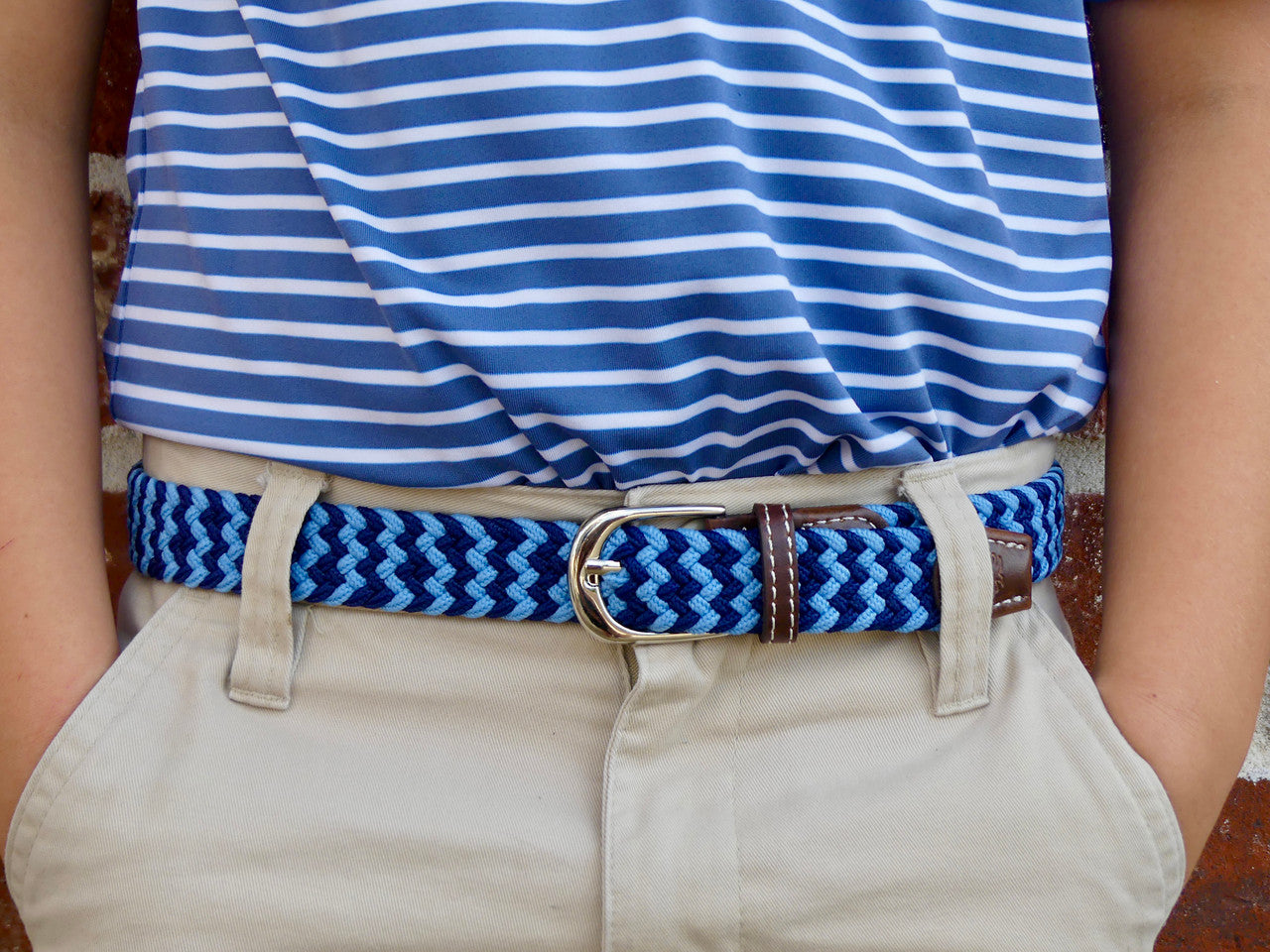 The ‘Lil Nantucket Two-Toned Woven Stretch Belt