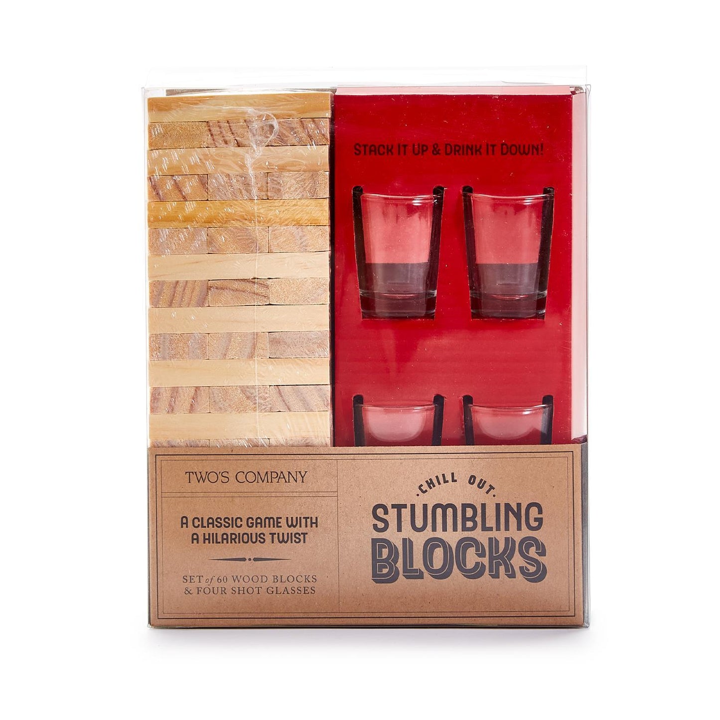 Chill Out Stumbling Blocks Game with a Twist in Gift Box Includes