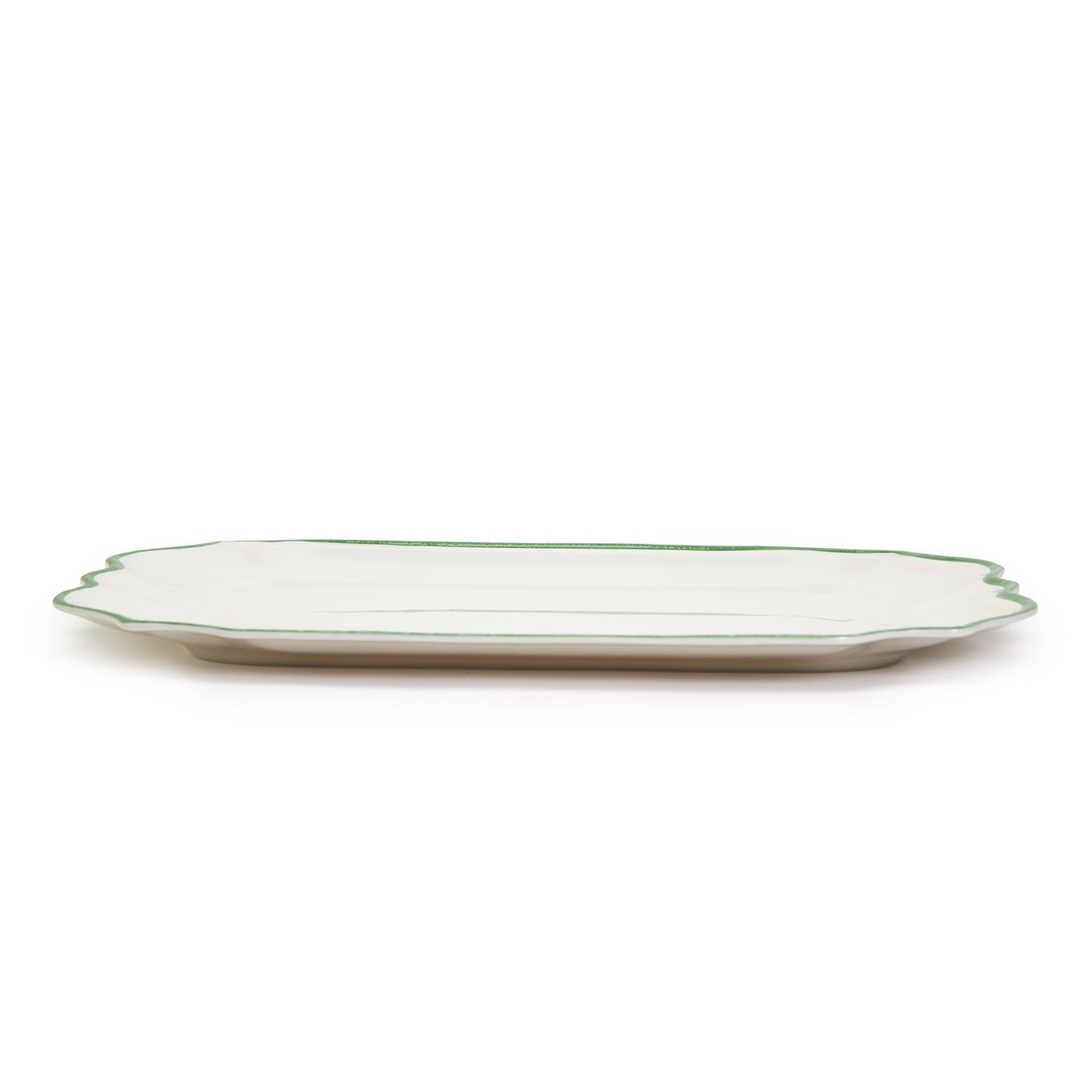 Garden Soiree Serving Platter with Green Border