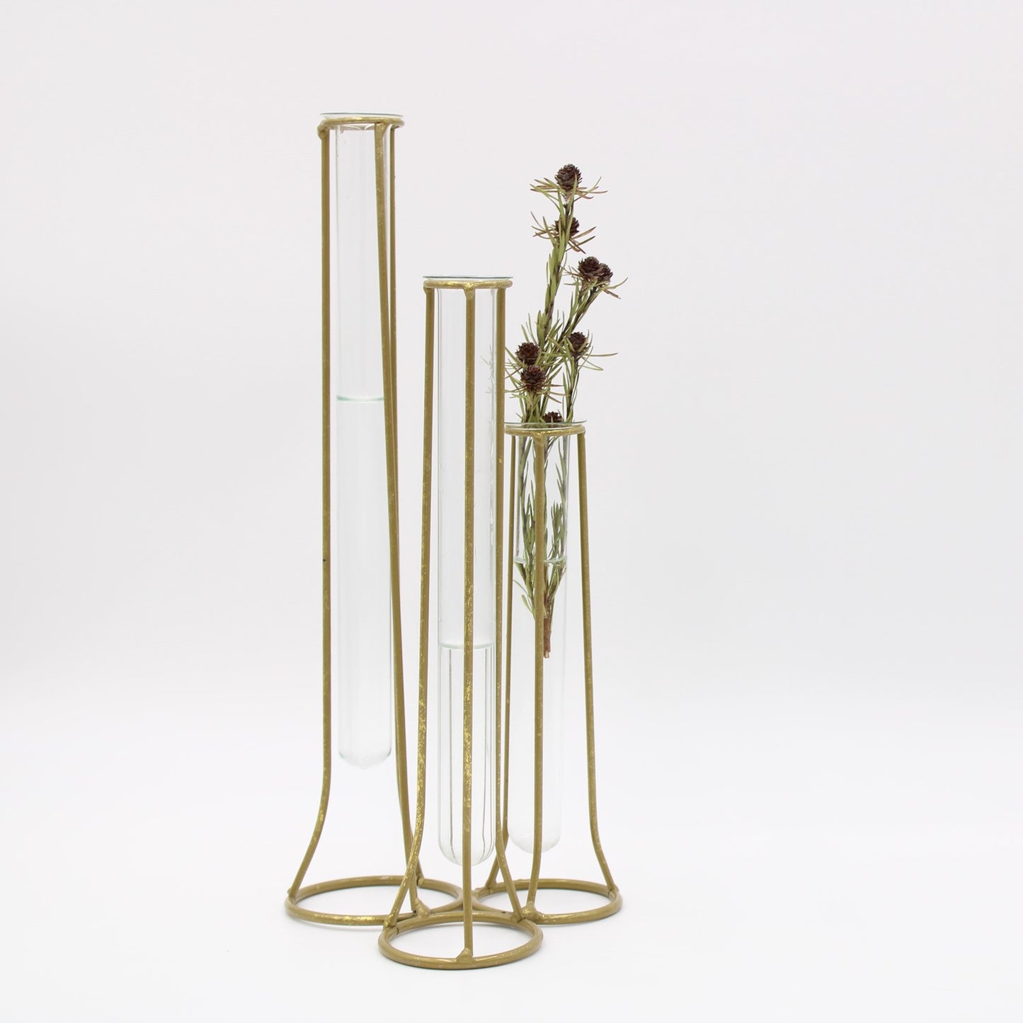 Test Tube Vase, Gold