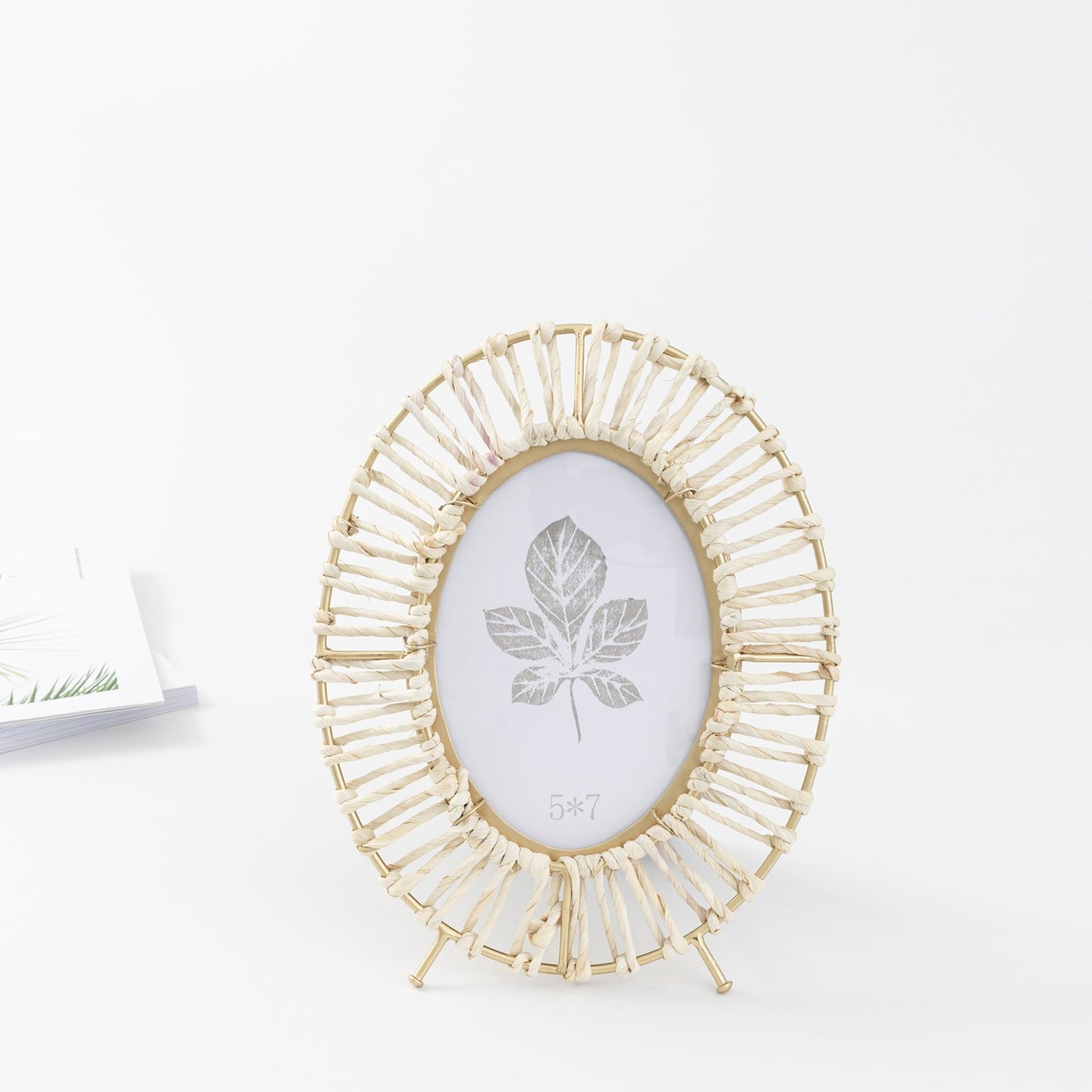 5x7 Rattan Oval Frame