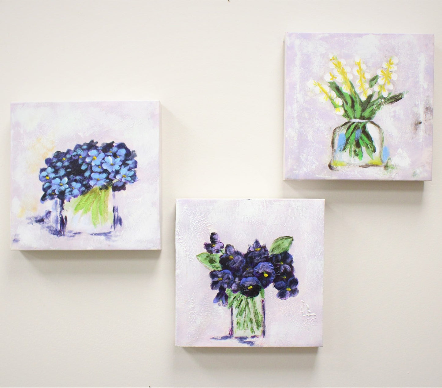 Floral Vases, Set of 3