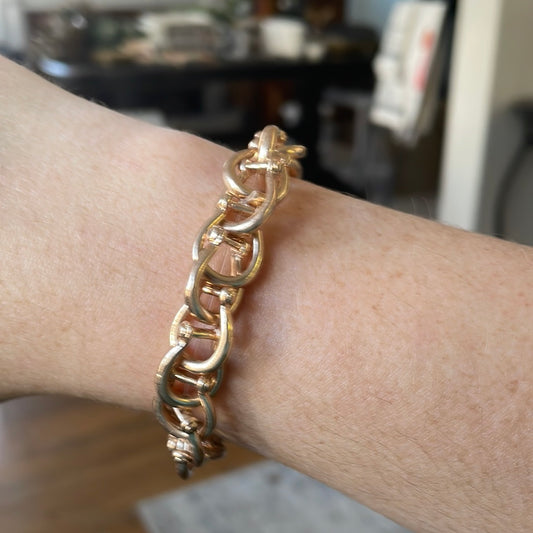 Gold Elastic Chain Bracelet