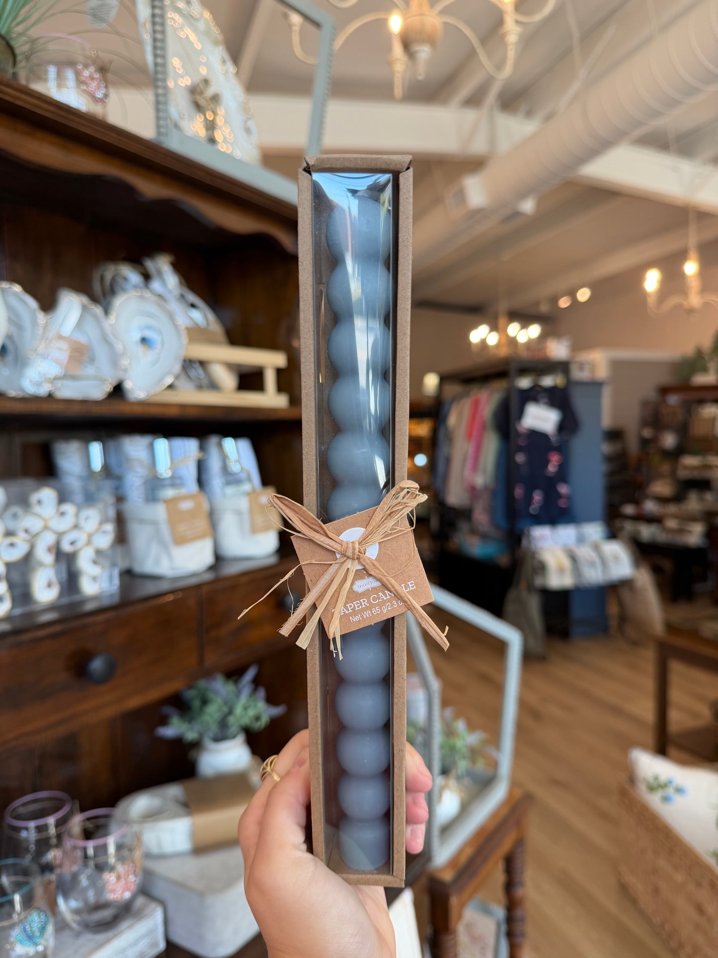 Blue & White Taper Candles