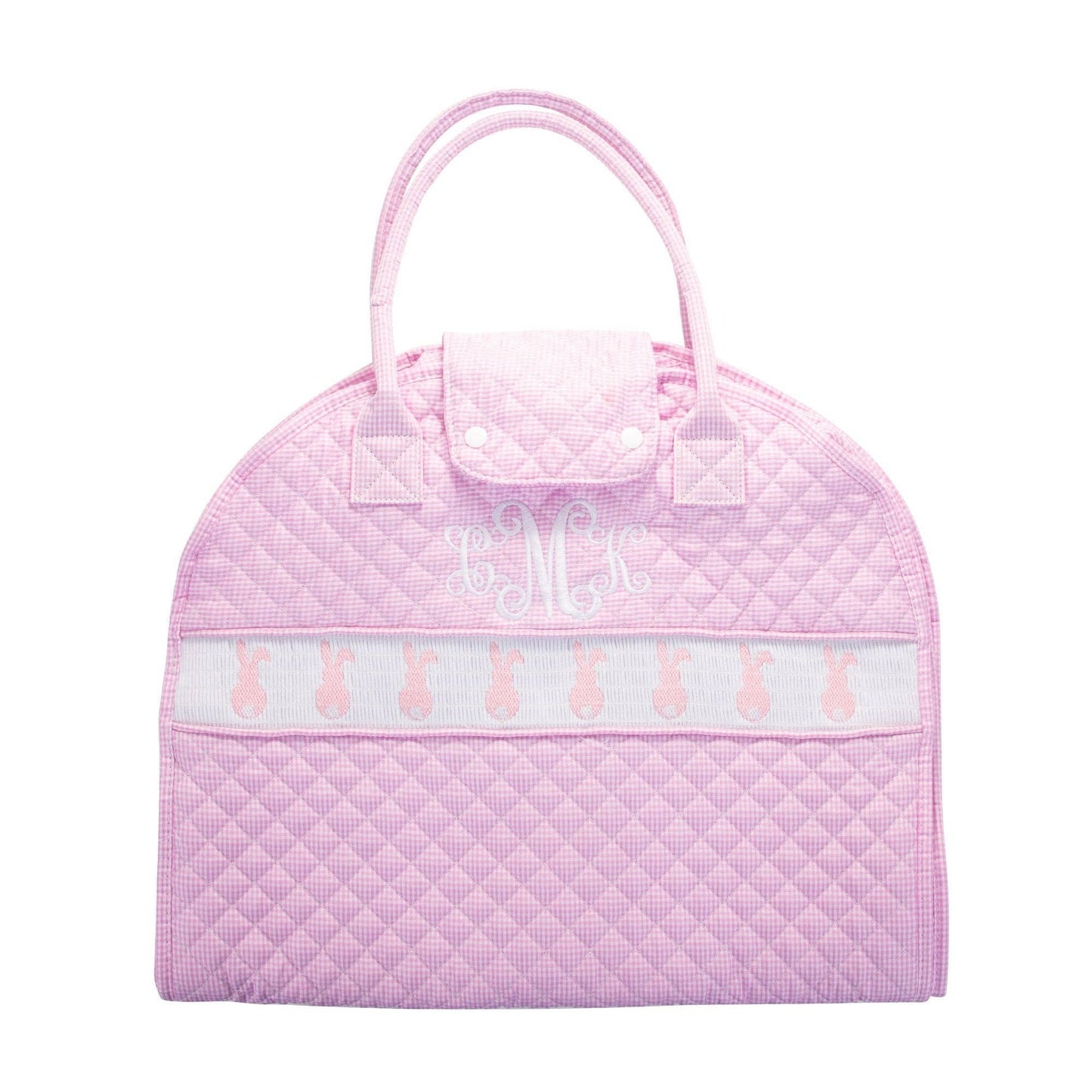 Smocked Pink Bunny Garment Bag