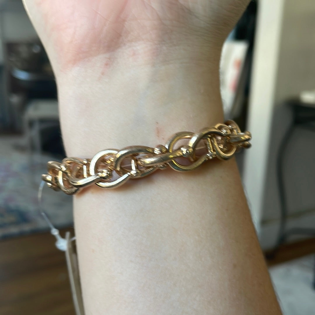 Gold Elastic Chain Bracelet