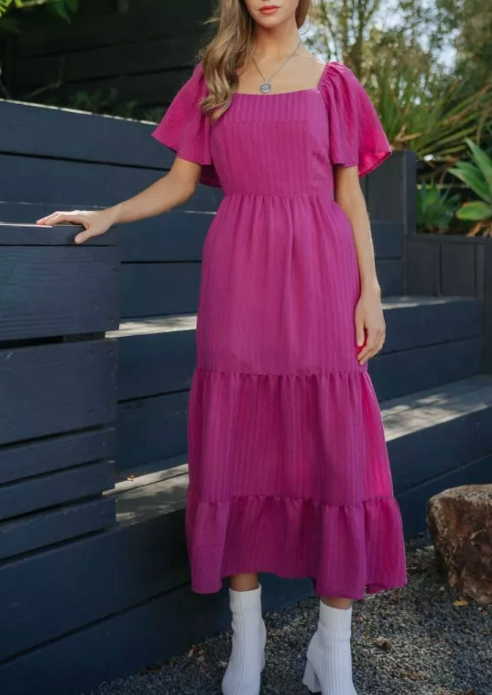 Adalia Tiered Midi Dress