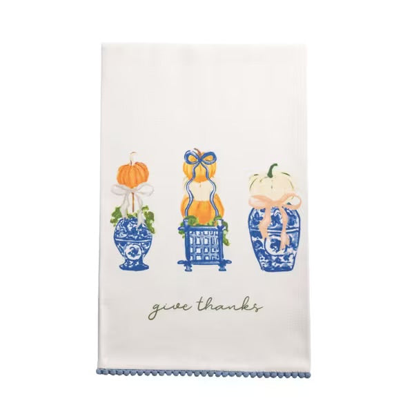 GIVE THANKS TOPIARY TOWEL