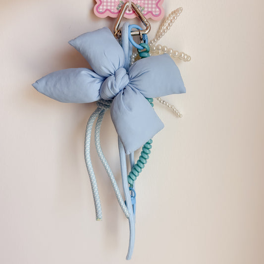 Light Blue Bow Bag Charm