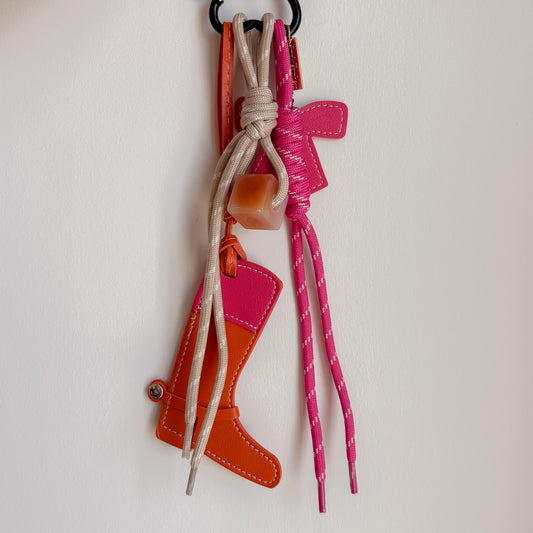 Orange Cowgirl Bag Charm