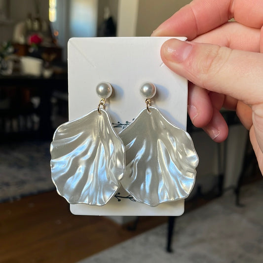 Pearl & Shell Drop Earrings