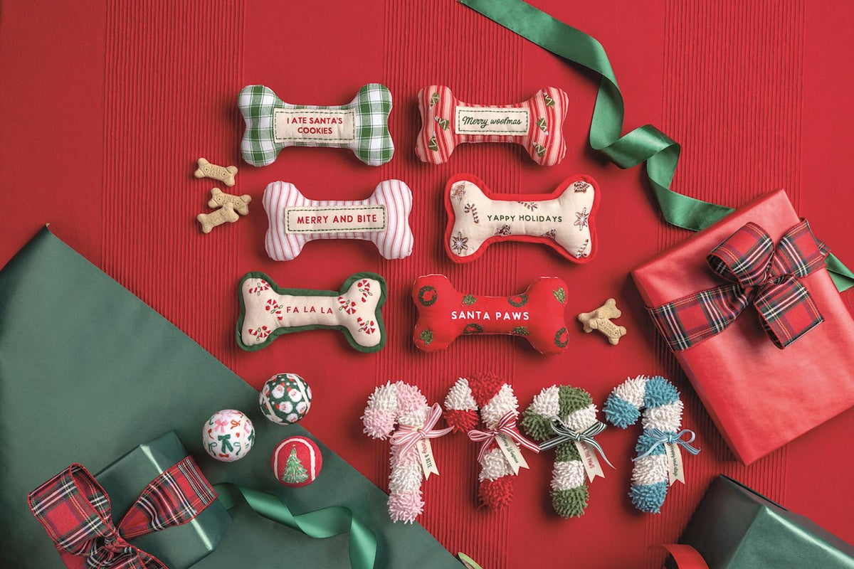 Embroidered Dog Bone Toys
