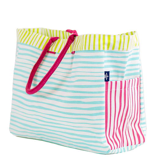 Fiji Stripe Durham Tote White/Multi