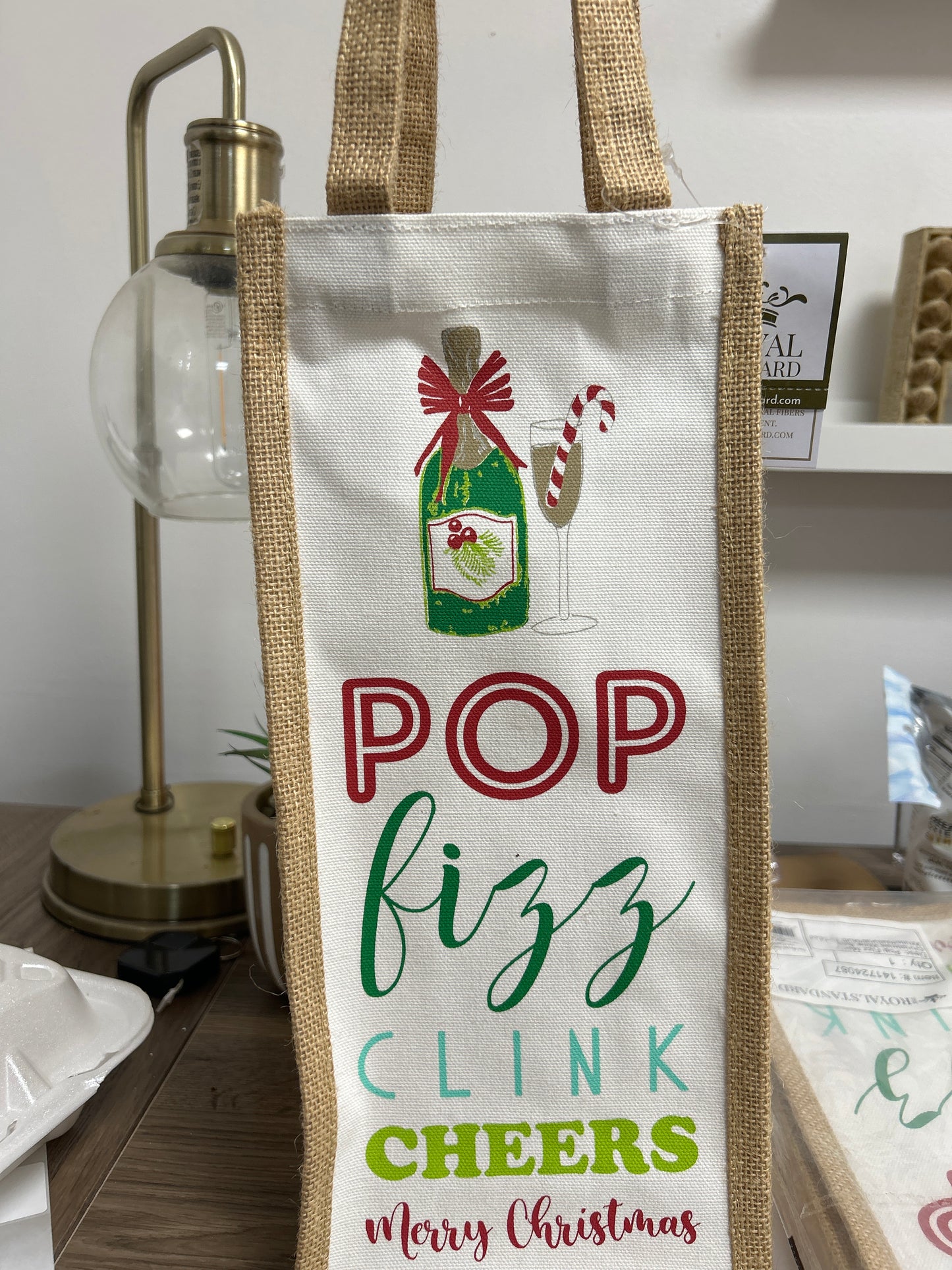 Christmas Wine Bag